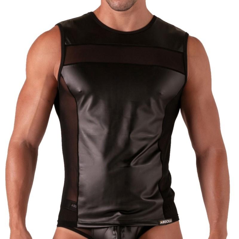 Absolu Male By TOF PARIS Rebel Mesh Tank Top Crew - Neck With Secret Pocket 14