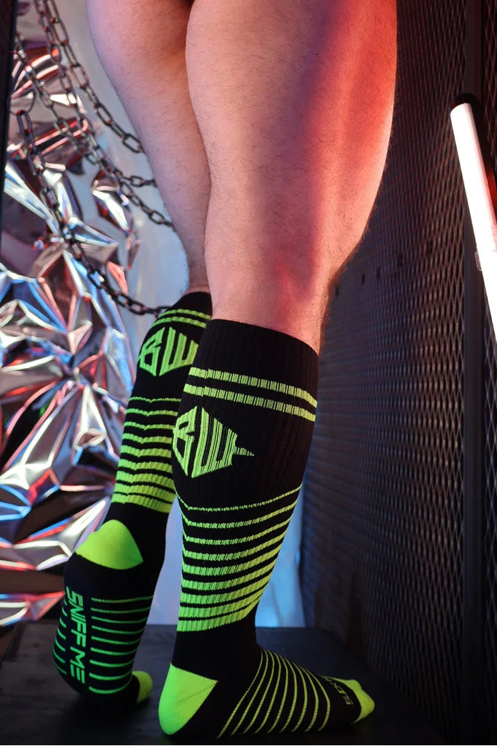 BREEDWELL After Dark Long Socks One Size in Neon Green 6