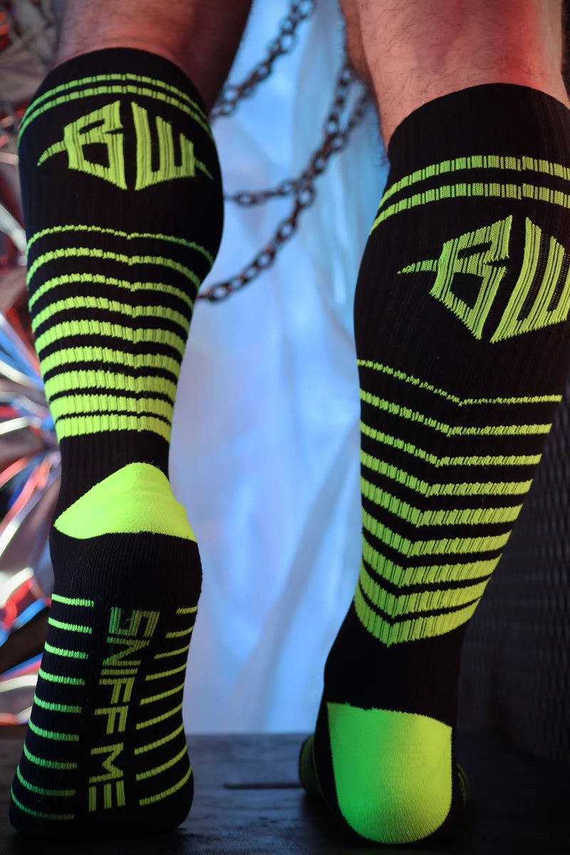 BREEDWELL After Dark Long Socks One Size in Neon Green 6