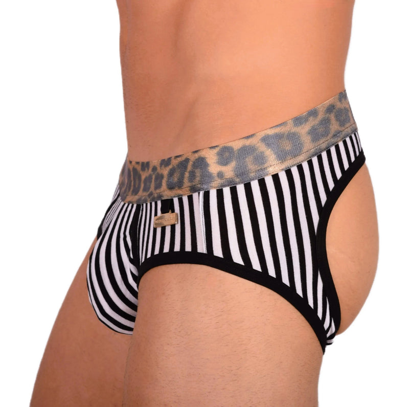Boxer - Jock Modus Vivendi Combo Jockstrap Animal Bottomless Black 06813 42