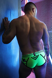 BREEDWELL Briefs Revolution 4 - Way Stretch Athletic Mesh Brief Neon Green 283