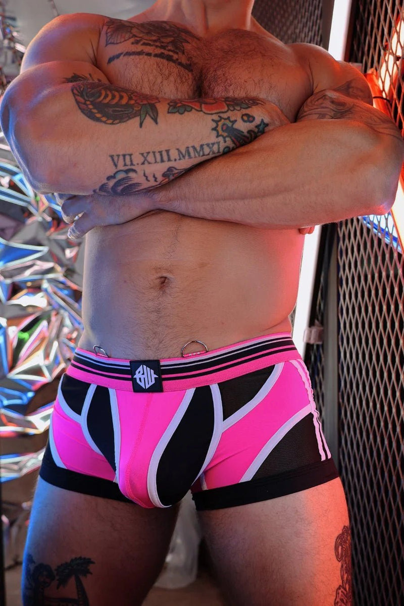 BREEDWELL Circuit Breaker Boxer Brief Large Pouch Neon Pink 227
