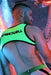 BREEDWELL Crop - Top Futura Tank Harness 3D Logo Stretch Jersey in Neon Green2