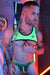 BREEDWELL Crop - Top Futura Tank Harness 3D Logo Stretch Jersey in Neon Green5