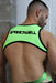 BREEDWELL Crop - Top Futura Tank Harness 3D Logo Stretch Jersey in Neon Green7