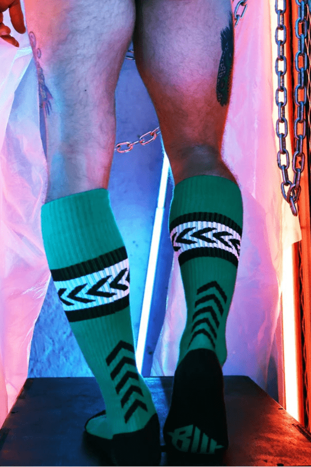 BREEDWELL Daddy's Favorite Long Socks O/S in Green 534