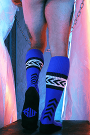 BREEDWELL Daddy's Favorite Socks Knee - High One Size Long Sock in Blue 535