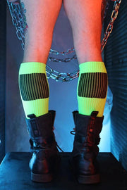 BREEDWELL Hypnotix Socks Knee - High Nylon Long Socks Neon Green5