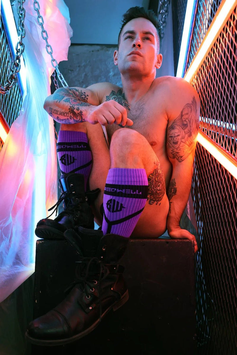 BREEDWELL Knee Socks Purpleicious Hybred Purple Long Sock 275