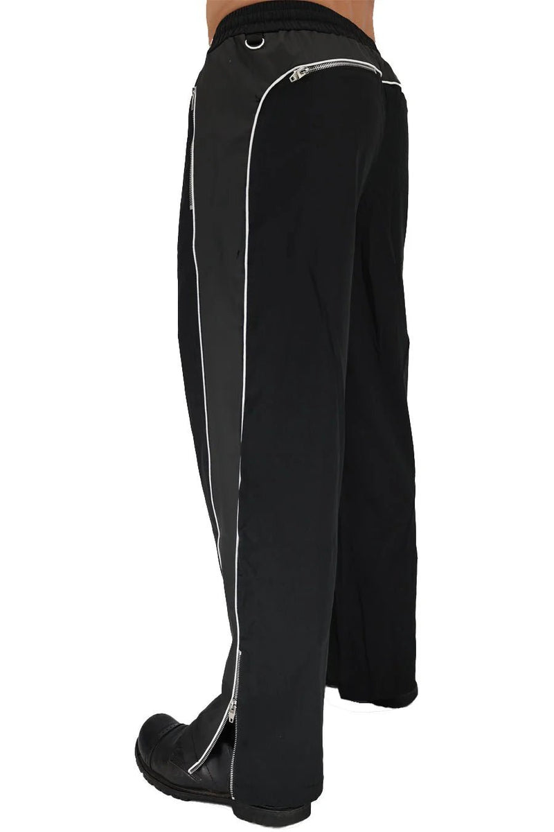 BREEDWELL NSA Track Pants Wide Leg Expandable Ankle Zippers Drawstring & D - Rings7