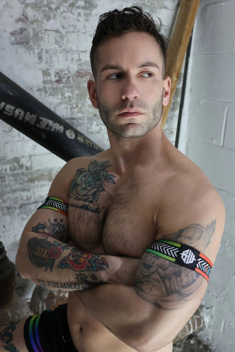 BREEDWELL Pure Pride Armbands Rainbow Holographic Foil Chevron 465