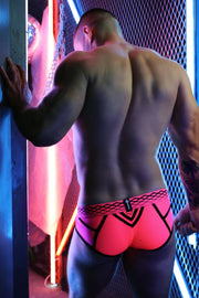 BREEDWELL Revolution Briefs 4 - Way Stretch Athletic Mesh Brief Neon Pink 284