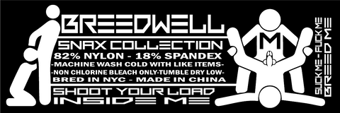 BREEDWELL Snax Thong Flex Mesh 3 - D Rubberized Text Neon Orange 167