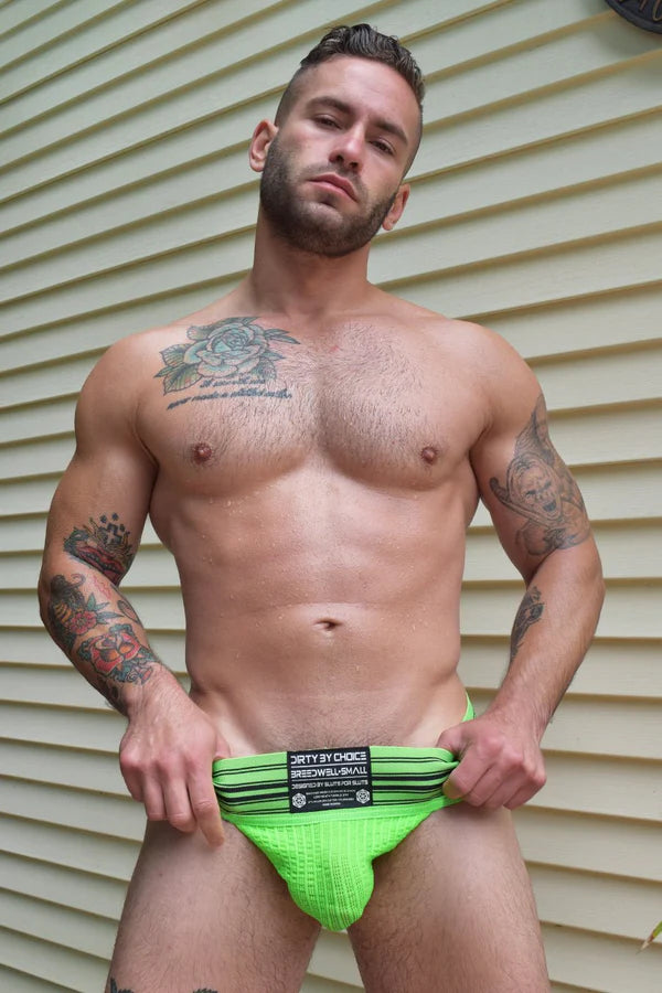 BREEDWELL Jockstraps Cumdump Old-School Woven Jock Fashion Green Neon 3