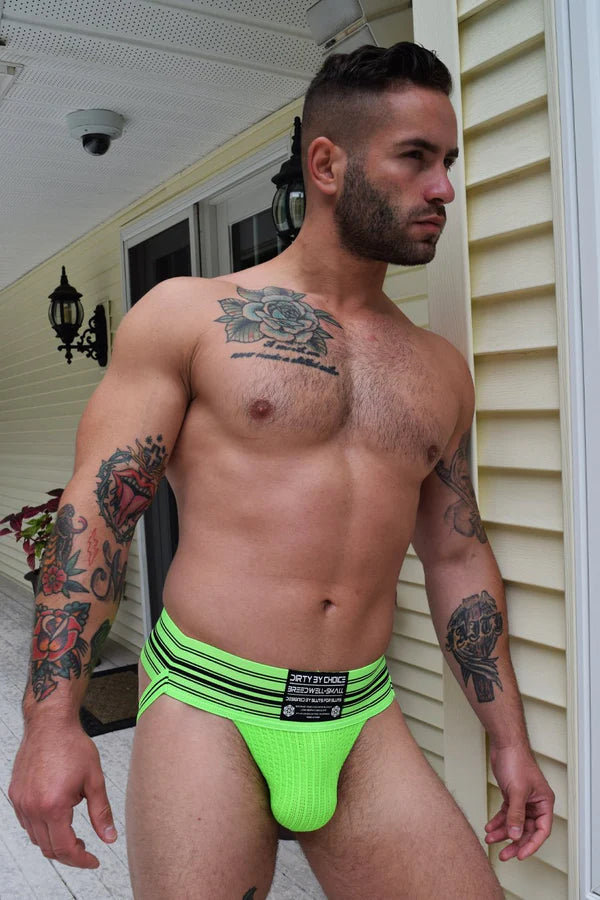 BREEDWELL Jockstraps Cumdump Old-School Woven Jock Fashion Green Neon 3