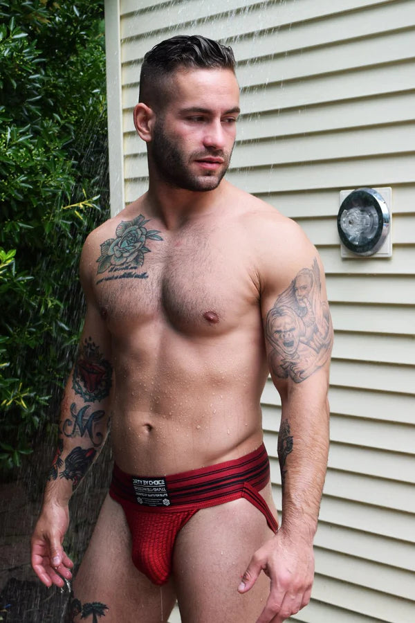 BREEDWELL Jockstrap CUMDUMP Old-School Classic Woven Jock Red 25
