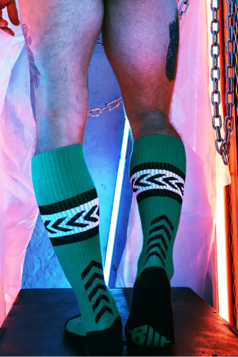 BREEDWELL Daddy's Favorite Long Socks O/S in Green 53