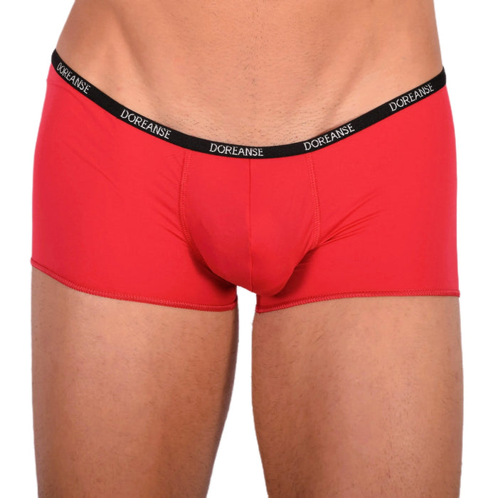 DOREANSE Mens Boys mini Boxer Short Thin fabric Red 1590 9 - SexyMenUnderwear.com