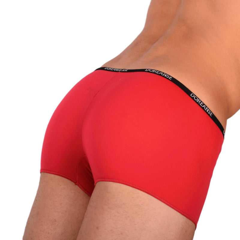 DOREANSE Mens Boys mini Boxer Short Thin fabric Red 1590 93