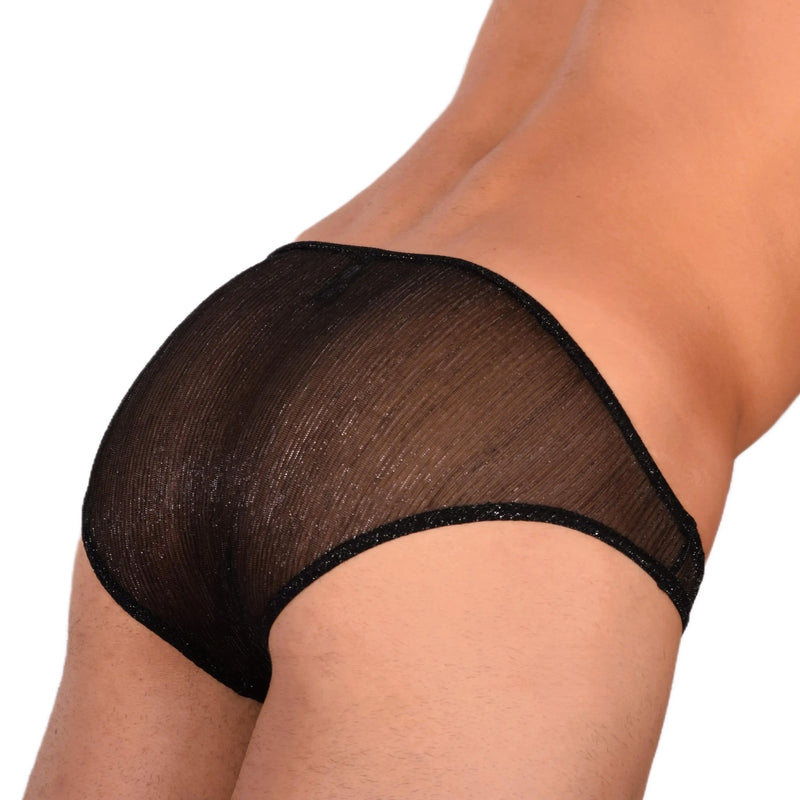 Doreanse Sheer Mini Briefs Mens Underwear Night Tease Black 1301 83