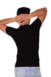 DOREANSE T-Shirt Basic Crew Neck Short Sleeved Black 2550 4A4