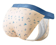 ErgoWear Bikini Brief SLK SE Micro Mesh Tanga Briefs in Peach Birds 1773 846