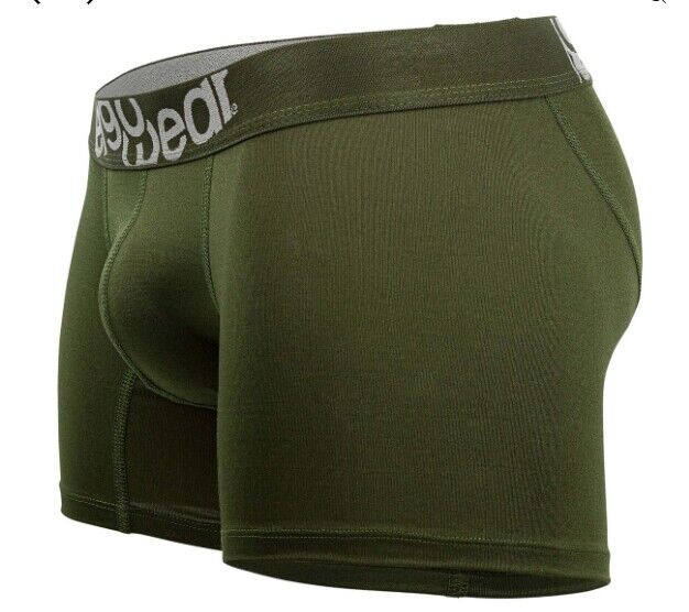 ErgoWear Boxer HIP Trunks Low - Rise Stretchy Boxer Seamed Pouch Green 14983