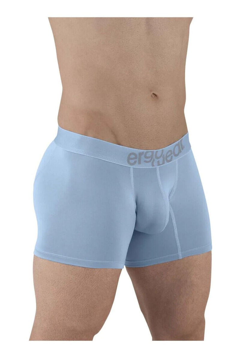 ErgoWear Boxer HIP Trunks Low - Rise Stretchy Boxer Seamed Pouch in Cool Blue 15041