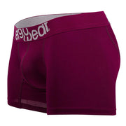 ErgoWear Boxer Trunks HIP Low - Rise Stretchy Boxer Seamed Pouch Plum Red 15015