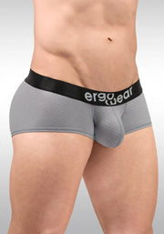 ErgoWear Boxer Trunks MAX Flow Micro Perforated Mesh Fabric in Gray 16842