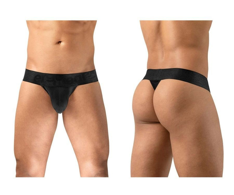 ErgoWear G - String MAX Bold Stretch Thong With Supportive Pouch in Black 1746 1397
