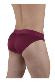 ErgoWear HIP Bikini Brief Stretchy Low - Rise Briefs Seamed Pouch Plum Red 15002