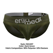 ErgoWear HIP Bikini Briefs Stretchy Low - Rise Brief Seamed Pouch Cypress 14977