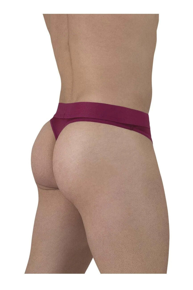 ErgoWear HIP Thong Stretchy Quick - Dry Soft MicroFibre Thongs in Plum Red 14993