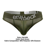 ErgoWear HIP Thongs Stretchy Quick - Dry Soft Microfibre Cypress Green Thong 14967