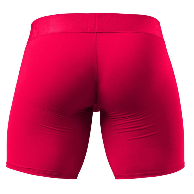 ErgoWear Long Boxer Briefs MAX Bold Stretchy Mid - Cut Boxer in Red 1745 106