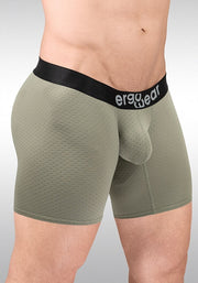 ErgoWear Long Boxer Briefs MAX Flow 3D - Pouch Perforated Midcut Smoke Green 16804