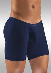 ErgoWear Long Boxer SLK Midcut Hyper - Soft 3Dimensional Pouch in Navy Blue 1655 233