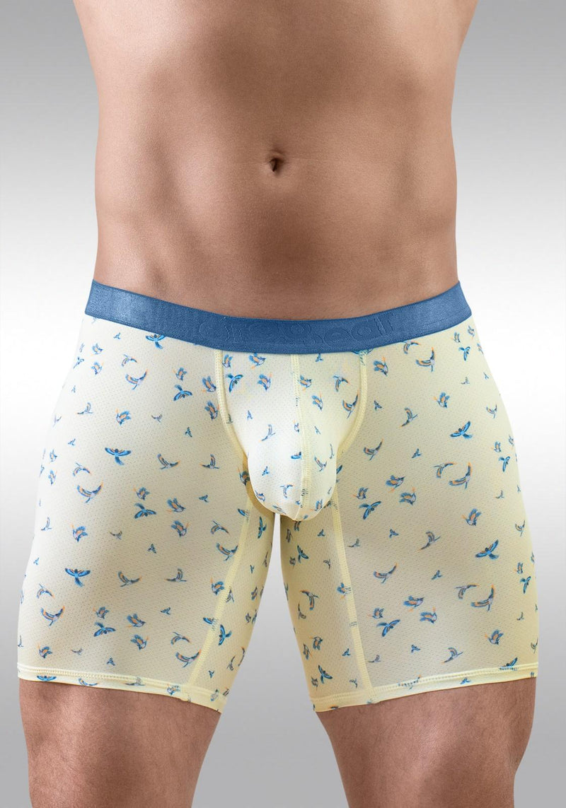 ErgoWear Long Boxer SLK SE Midcut Soft Micro Mesh 3D Pouch Vanilla Birds 1771 894
