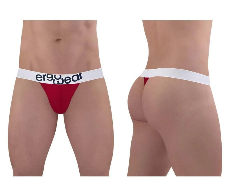 ErgoWear MAX Cotton Thong Low - Rise Snug Fit Thong Red Garnet 14782