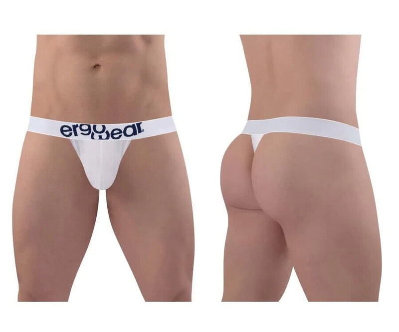 ErgoWear MAX Cotton Thong Low - Rise Snug Fit White Thong 14742