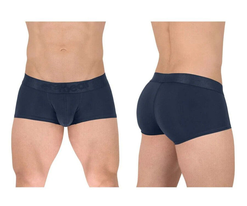 ErgoWear MAX XX Boxer Trunks Stretch Short Length Boxer in Dark Blue 1635 - SexyMenUnderwear.com