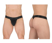 ErgoWear MAX XX G - String Elastic Stretchy Waistband Black Low - Rise Thong 16173