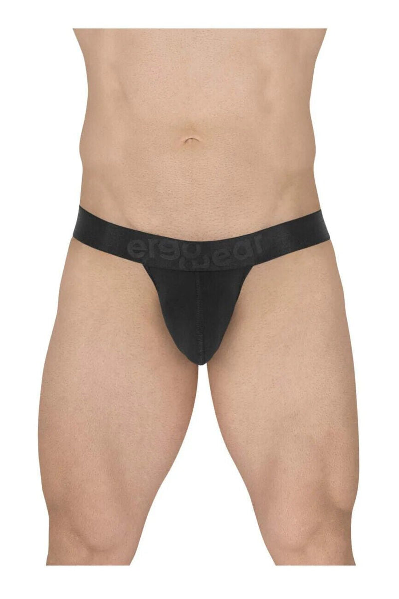 ErgoWear MAX XX G - String Elastic Stretchy Waistband Black Low - Rise Thong 16174