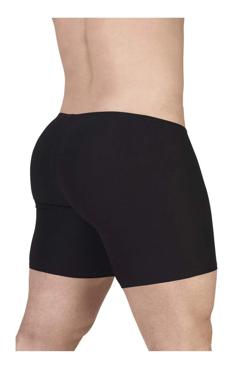 ErgoWear Mid - Cut Boxer Briefs Feel GR8 Cotton Long Boxer in Classic Black 17292