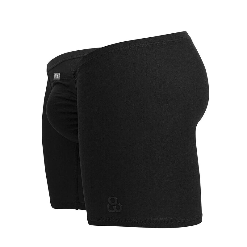 ErgoWear Mid - Cut Boxer Briefs Feel GR8 Cotton Long Boxer in Classic Black 17297