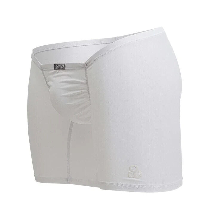ErgoWear MidCut Cotton Long Boxer Briefs FEEL GR8 in White 1737 1244
