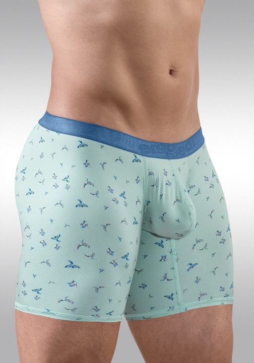 ErgoWear Midcut SLK SE Long Boxer Micro Mesh 3D Pouch in Frost Birds 1779 891
