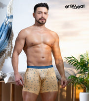 ErgoWear Midcut SLK SE Long Boxer Micro Mesh 3D Pouch in Peach Birds 1775 892