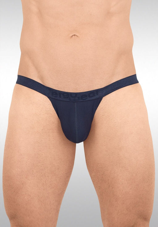 ErgoWear SLK Thongs 3 Dimensional Pouch in Navy Blue 1652 6 - SexyMenUnderwear.com